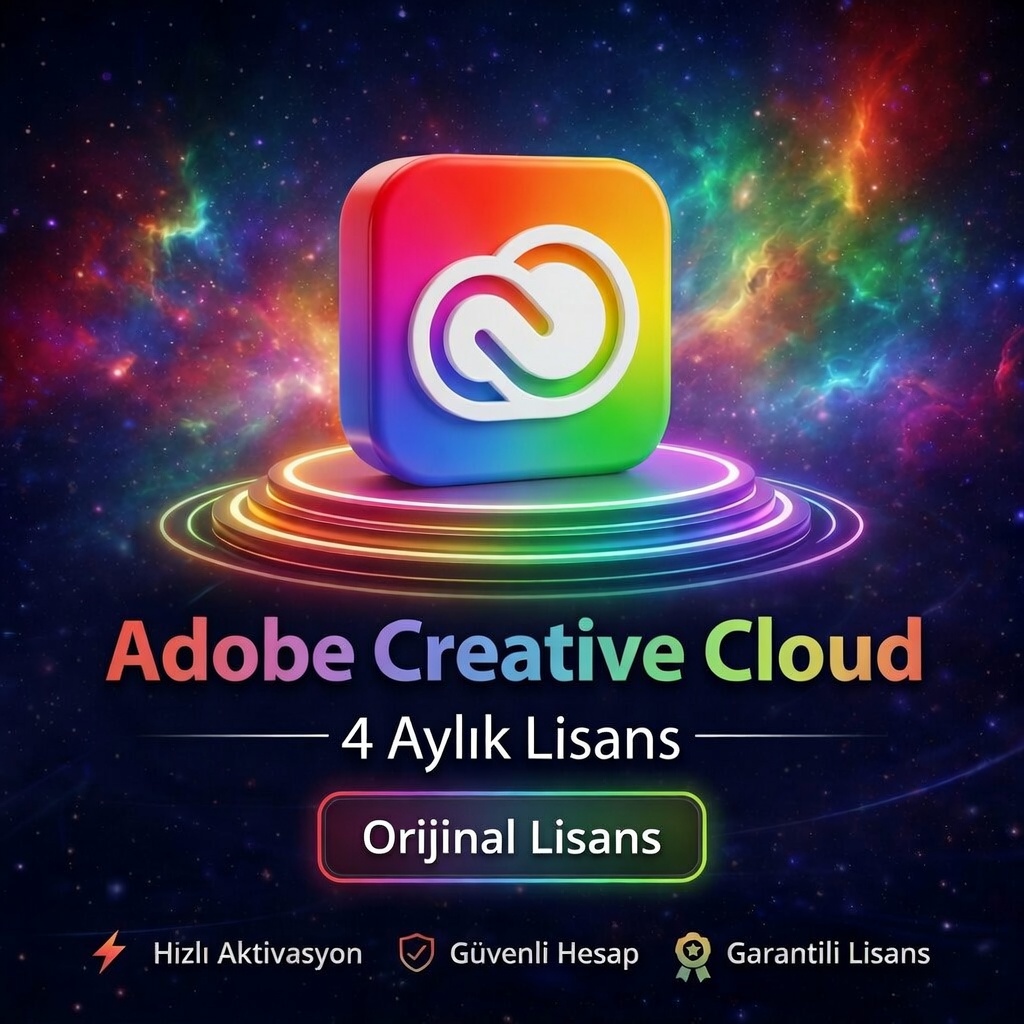 Adobe Creative Cloud 4 Aylık – %25 İndirimli Full Paket Lisans
