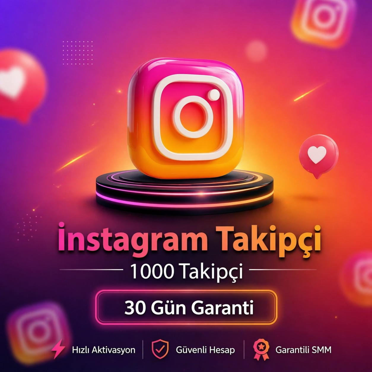 1.000 Instagram Takipçi – 30 Gün Garantili