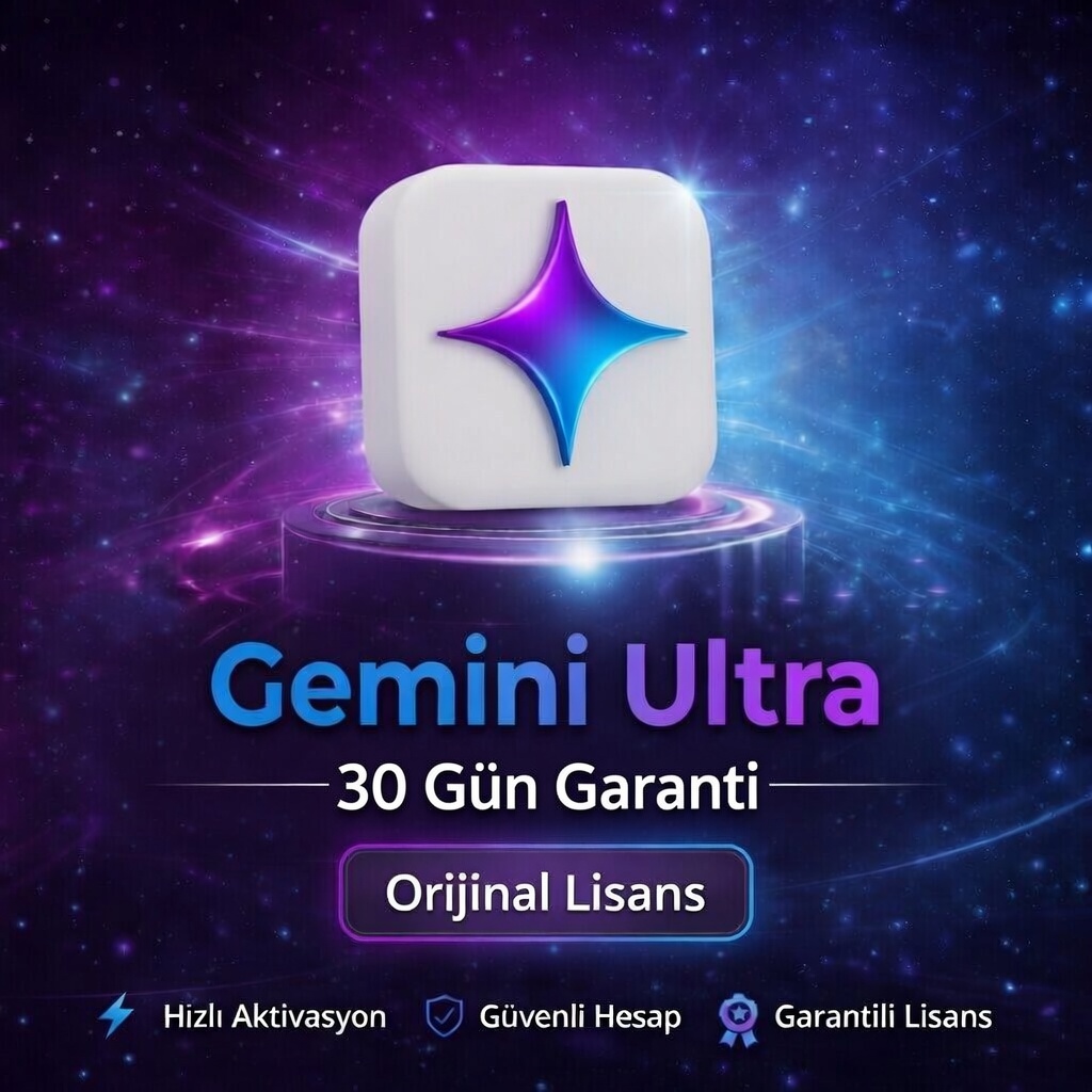 Gemini Ultra 1 Aylık Orijinal Lisans – 30 Gün Tam Garanti & VIP Güvence